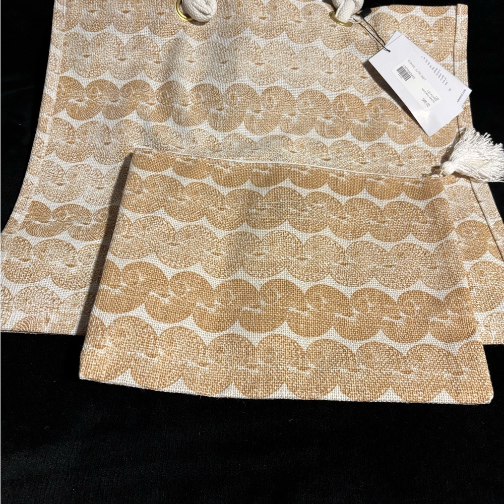 Manaola Tote Bag and Tassel Pouch Kiaho Jute Set Lei Kupee